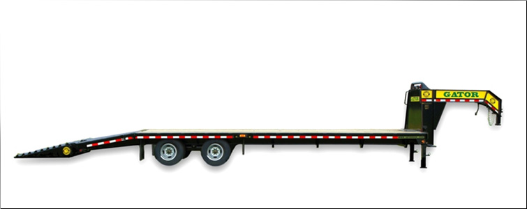 Gooseneck Flat Bed Equipment Trailer | 20 Foot + 5 Foot Flat Bed Gooseneck Equipment Trailer For Sale   Lincoln County, Tennessee